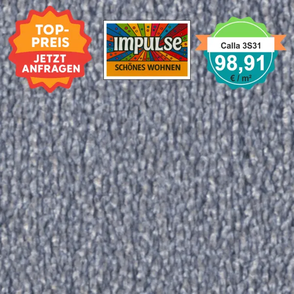 Vorwerk Calla Teppichboden – Farbe 3S31 hellblau – Produktbild